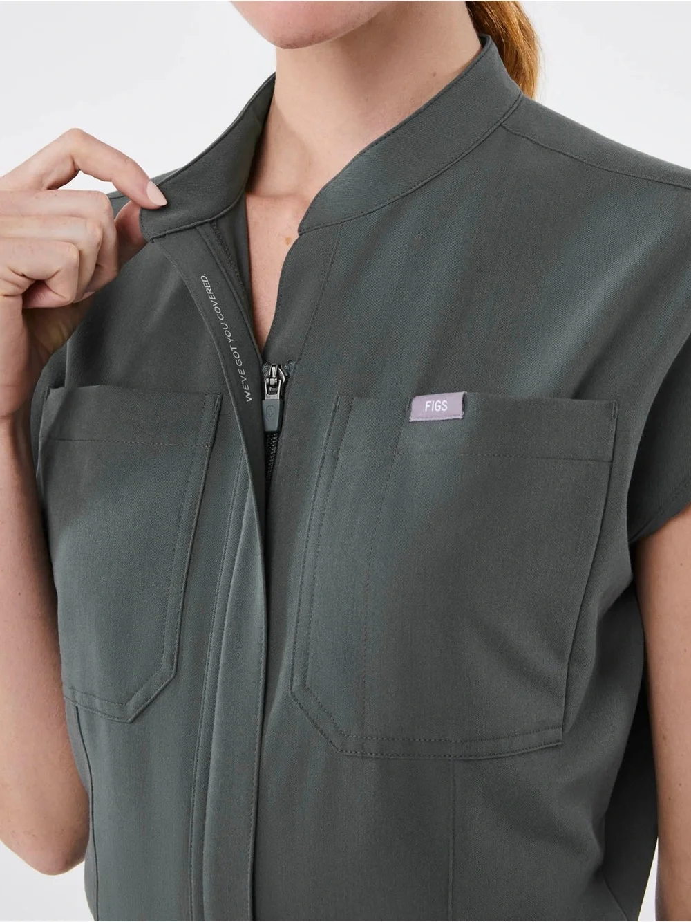 NWT Figs Rafaela Jogger ScrubJumpsuit Cargo Scrub Jumpsuit jogger Bonsai Green L